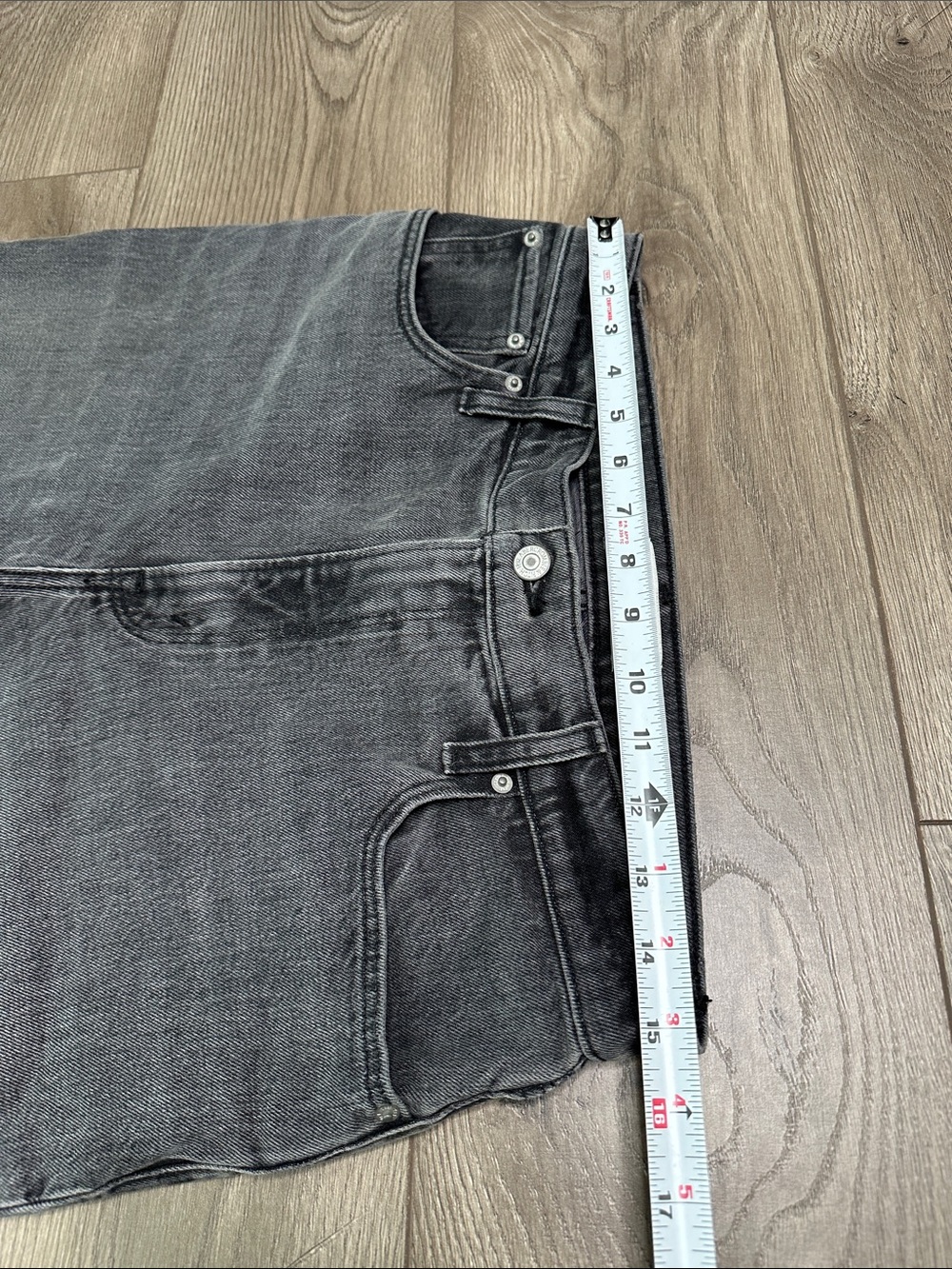 Abercrombie & Fitch The 90’s Straight Ultra High Rise Jeans Black Gray 29 - Picture 8 of 12